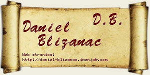 Daniel Blizanac vizit kartica